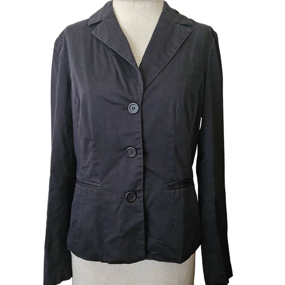 Black Fitted Blazer Jacket Size 10